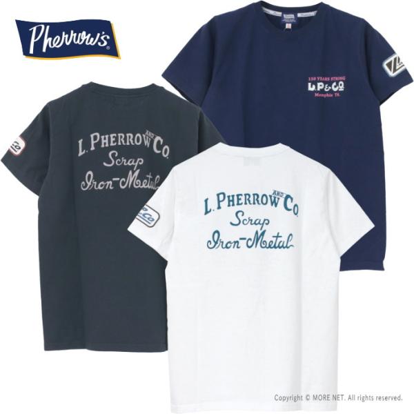 フェローズ PHERROW&apos;S ワッペン&amp;プリントTシャツ 25S-PT4 メンズ 半袖 2025春...