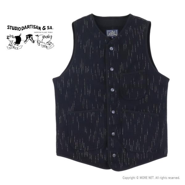 ステュディオ・ダルチザン STUDIO D&apos;ARTISAN 絣染ビーチクロスベスト 4617 メンズ...