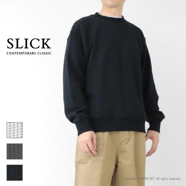 スリック SLICK ビッグワッフルプルオーバー 5131014 メンズ ニット Tシャツ 2025...