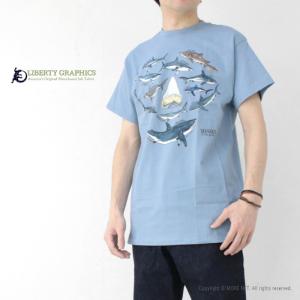 リバティーグラフィックス LIBERTY GRAPHICS プリント半袖Tシャツ Shark & Tooth 544 メンズ レディース シルクスクリーン 2025春夏｜more-net2