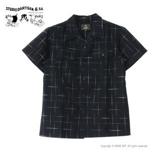 ステュディオ・ダルチザン STUDIO D'ARTISAN 京黒紋付染 絣半袖シャツ 5720 メンズ 日本製 2025春夏｜more-net2