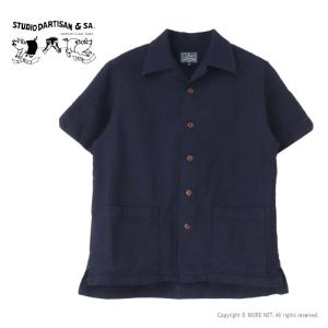 ステュディオ・ダルチザン STUDIO D'ARTISAN インディゴドビーシャツ 5724 メンズ 日本製 半袖 2025春夏｜more-net2