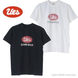 ウエス UES ロゴTシャツ 652501 メンズ 日本製 半袖 ヴィンテージ加工 2025春夏｜more-net2
