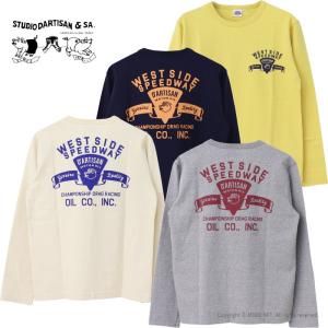 ステュディオ・ダルチザン STUDIO D'ARTISAN プリント長袖Tシャツ 8129B メンズ 日本製 WEST SIDE SPEEDWAY 2023秋冬｜more-net2