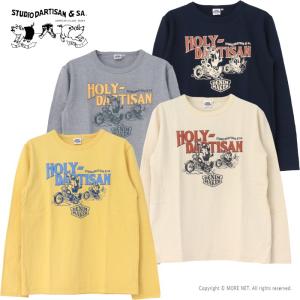 ステュディオ・ダルチザン STUDIO D'ARTISAN プリント長袖Tシャツ 8150A メンズ 日本製 バイカー｜more-net2