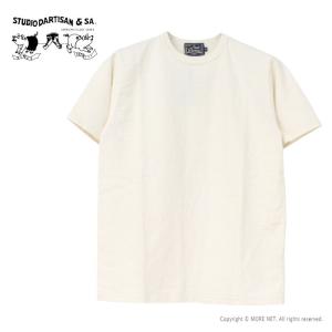 ステュディオ・ダルチザン STUDIO D'ARTISAN アップサイクル落ち綿Tシャツ 8159 メンズ 日本製 無地 半袖 生成り 2025春夏｜more-net2