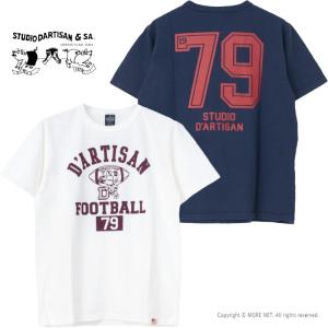 ステュディオ・ダルチザン STUDIO D'ARTISAN USAコットンプリントTシャツ 8166B メンズ 日本製 FOOTBALL 2025春夏｜more-net2