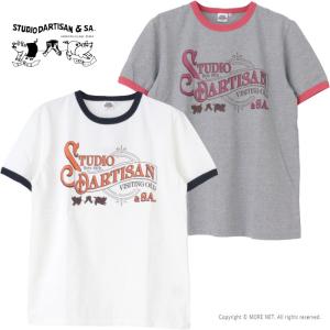 ステュディオ・ダルチザン STUDIO D'ARTISAN リンガープリントTシャツ 8177 メンズ 日本製 半袖 2025春夏｜more-net2