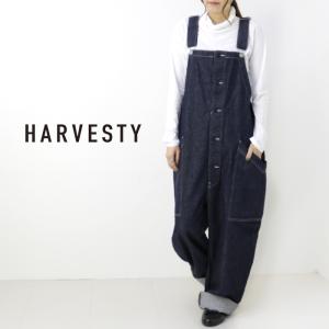 ハーベスティ HARVESTY 10ozノンフェイドデニムオーバーオール A12007 サロペット オーバーサイズ 男女兼用 日本製｜more-net2