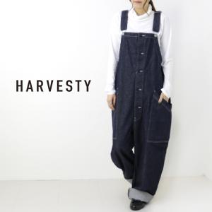 ハーベスティ HARVESTY 10ozノンフェイドデニムオーバーオール A12007 2023秋冬 サロペット オーバーサイズ 男女兼用 日本製｜more-net2