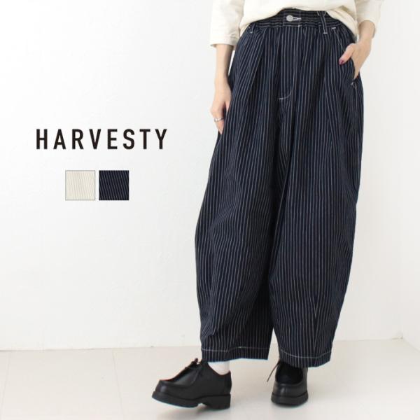 ハーベスティ HARVESTY ペンシルストライプサーカスパンツ A12504 ボトムス 総柄 ワイ...