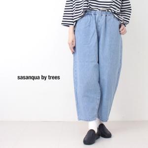 サザンカバイツリーズ sasanqua by trees バックサテンシャトルパンツ アイスブリーチ AN-126 日本製 テーパード デニム ジーンズ レディース 2025春夏｜more-net2