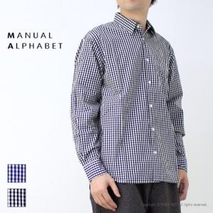 マニュアルアルファベット Manual Alphabet ギンガムチェックレギュラーカラーシャツ BASIC-RC-003 メンズ 日本製 長袖｜more-net2