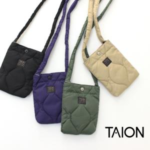 タイオン TAION ミリタリークロスボディダウンバッグS BG05ML-S スマホ ショルダー ポーチ 鞄 肩掛け キルト /メール便可 /返品・交換不可/SALE セール｜more-net2