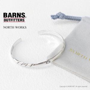 バーンズアウトフィッターズ BARNS OUTFITTERS ノースワークスコラボ ペイズリーシルバーバングル BR-7086 メンズ レディース 日本製 NORTH WORKS｜more-net2