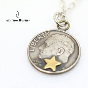 ボタンワークス Button Works ルーズベルトダイムコインネックレス BW-0086 メンズ レディース 日本製 シルバー｜more-net2