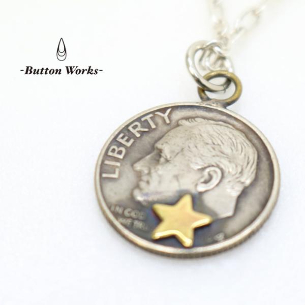 ボタンワークス Button Works ルーズベルトダイムコインネックレス BW-0086 メンズ...