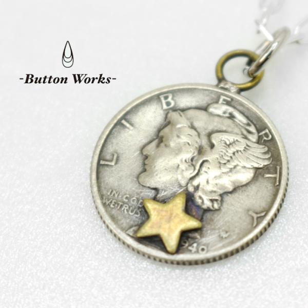ボタンワークス Button Works マーキュリーダイムコインネックレス BW-0129 メンズ...