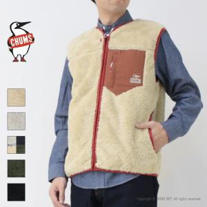 チャムス CHUMS ボンディングフリースノーカラーベスト CH04-1433 メンズ ボア 防風 /返品・交換不可/SALE セール｜more-net2