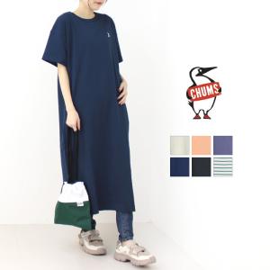 チャムス CHUMS ブービーロングワンピース Booby Long One-Piece CH18-1243 Tシャツ ワイド ロゴ レディース 2025春夏｜more-net2