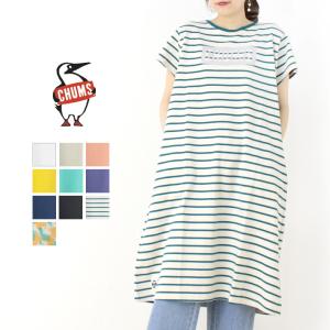 チャムス CHUMS チャムスロゴドレス CH18-1259  Ｔシャツ ワンピース ロゴ ロング丈 トップス レディース 2025春夏｜more-net2