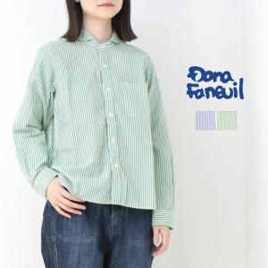 ダナファヌル Dana Faneuil バリエーションピッチサッカーシャツ D-6125117 トップス ストライプ 長袖 日本製 レディース 2025春夏｜more-net2