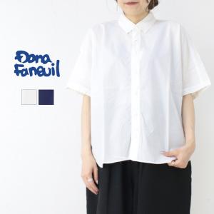 ダナファヌル Dana Faneuil スムースウォッシュタイプライターシャツ D-6225204 トップス 半袖 無地 ワイド 日本製 レディース 2025春夏｜more-net2