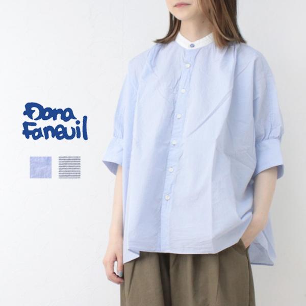 ダナファヌル Dana Faneuil スムースウォッシュタイプライターバンドカラーシャツ D-62...