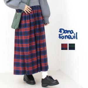 ダナファヌル Dana Faneuil オーガニックコットンビエラチェックスカート D-8124442 レディース 日本製 ロング マキシ丈  /返品・交換不可/SALE セール｜more-net2