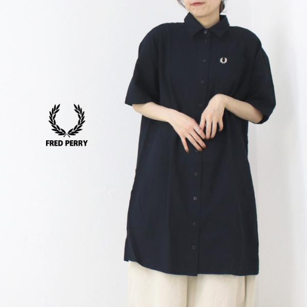 フレッドペリー FRED PERRY シアサッカーシャツドレス D9175 トップス ワンピース ミ...