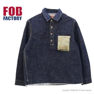 FOBファクトリー FOB Factory G3デニムプルオーバージャケット F2384 メンズ 日本製 Gジャン シャツ｜more-net2