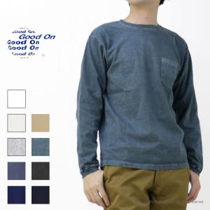 グッドオン Good On ポケット付き長袖Tシャツ GOLT1306 メンズ レディース 日本製 無地 ロングスリーブ ロン クルーネック｜more-net2