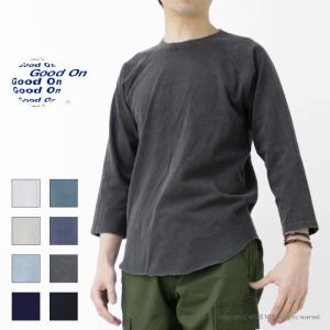 グッドオン Good On ベースボールTシャツ GOLT601 メンズ 日本製 ラグラン 7分袖 2023秋冬/メール便可｜more-net2
