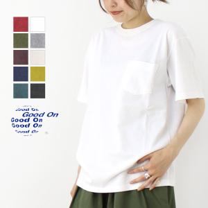 グッドオン Good On ショートスリーブポケットTシャツ GOST0903 日本製 半袖 無地 レディース｜more-net2