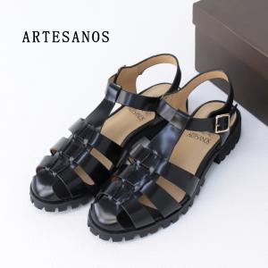 アルテサノス ARTESANOS レザーグルカサンダル GU12-631-1-FL/NSH631-1 靴 本革 牛革 レディース 2025春夏｜more-net2