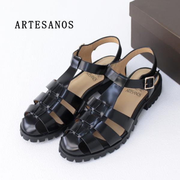 アルテサノス ARTESANOS レザーグルカサンダル GU12-631-1-FL/NSH631-1...