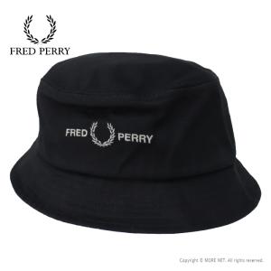 フレッドペリー FRED PERRY グラフィックブランドツイル バケットハット HW4631-V53 メンズ レディース 帽子 ブラックウォーム 2024春夏