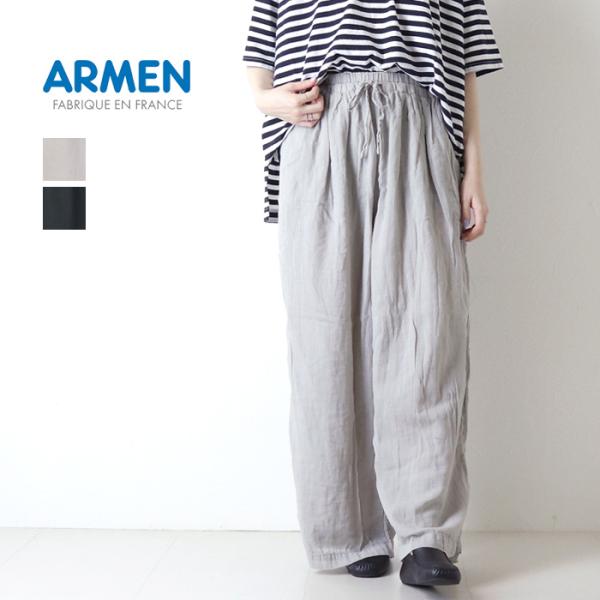 アーメン ARMEN シングルガーゼオーバーダイギャザーイージーパンツ INAM2644GD コット...
