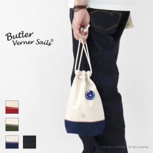 バトラーバーナーセイルズ Butler Verner Sails キャンバス巾着ミニバッグ JA-1979 本革 ヌメ ランチバッグ メンズ レディース｜more-net2
