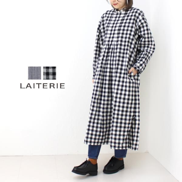 レイトリー LAITERIE コットンリネンギンガムチェックワンピース LB23425 2024春夏...