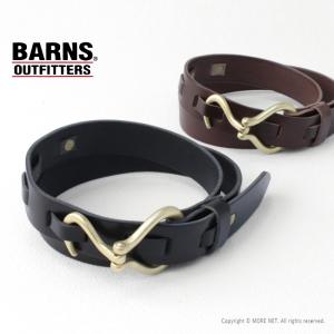 バーンズアウトフィッターズ BARNS OUTFITTERS 栃木レザー フックバックルベルト LE-4087 メンズ レディース 日本製 サマーオイル 2025春夏｜more-net2