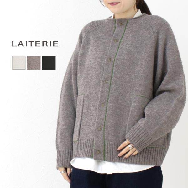 レイトリー LAITERIE ヘリテッジニットカーディガン LK24404 トップス 無地 配色 バ...