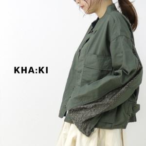 カーキ KHA:KI リメイクミリタリーシャツ RE MAKE B.D.U SHIRT MIL23HJK3193 ジャケット アウター レディース /返品・交換不可/SALE セール｜more-net2
