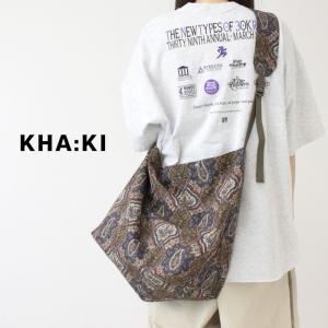 カーキ KHA:KI ショルダーサック2.0 ペイズリー/SHOULDER SACK 2.0 PAISLEY MIL25HBG3046 鞄 バッグ 斜め掛け 日本製 レディース メンズ 2025春夏｜more-net2