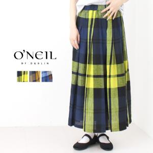 オニール オブ ダブリン O'NEIL OF DUBLIN ソフトプリーツスカート N14183 ボトムス チェック ロング丈 レディース 2025春夏｜more-net2