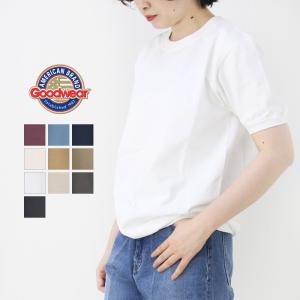 グッドウェア GOODWEAR 7.2ozコットンクルーネックリブTシャツ NGT9801 ヘビーウェイト 無地 アメリカ製 レディース 男女兼用 2024春夏｜モアネット casual select