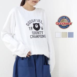 グッドウェア GOODWEAR コットンクルーネック長袖リブTシャツ "COUNTRY BEAR" NGW9951-2754 レディース メンズ ロンT プリント /返品・交換不可/SALE セール｜more-net2