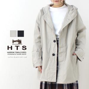 ハロータウンストアーズ  HARROW TOWN STORES/HTS オーバーダイコットンフーデッドショートコート NHT2311TC  アウター レディース｜more-net2
