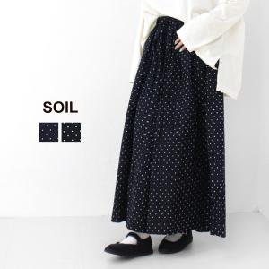 ソイル SOIL 40sポプリンドットプリントキュロット NSL24513 レディース ワイド イージー 水玉 パンツ ボトム裾直し対象外｜more-net2