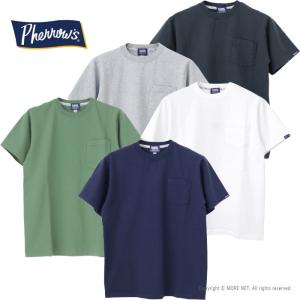 フェローズ PHERROW'S ポケット付きTシャツ 24S-PPT メンズ 半袖 無地系 2024春夏/メール便可｜モアネット casual select